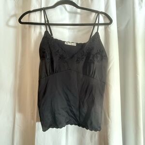 Zara Black Embroidered Camisole